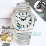 Swiss Clone OMF Patek Philippe Nautilus 5711 Stainless Steel White Dial 40mm Watch 